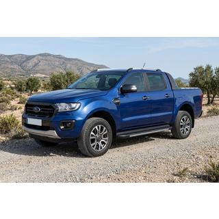 Боковые пороги Bosphorus Grey (2 шт., алюминий) Ford Ranger 2011–2022 гг. фото 1