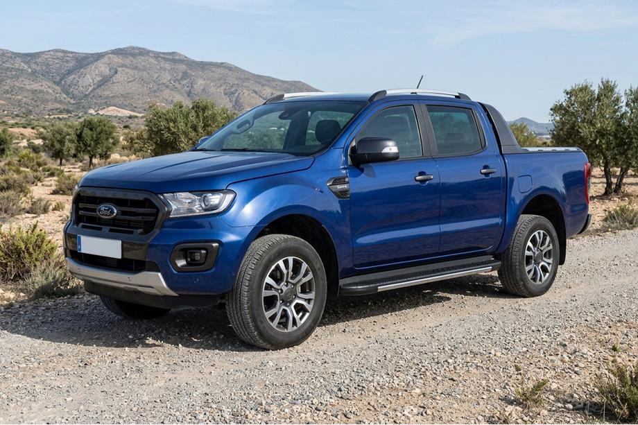 Ford Ranger 2011–2022 гг. Боковые пороги Bosphorus Grey (2 шт., алюминий) Image