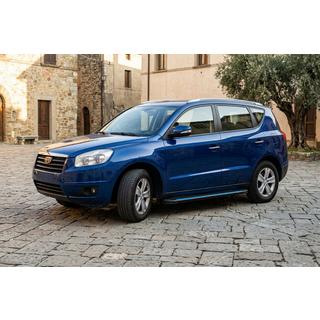 Боковые Подножки Maya Blue (2 шт., Алюминий) Geely Emgrand X7 2011- гг. фото 1