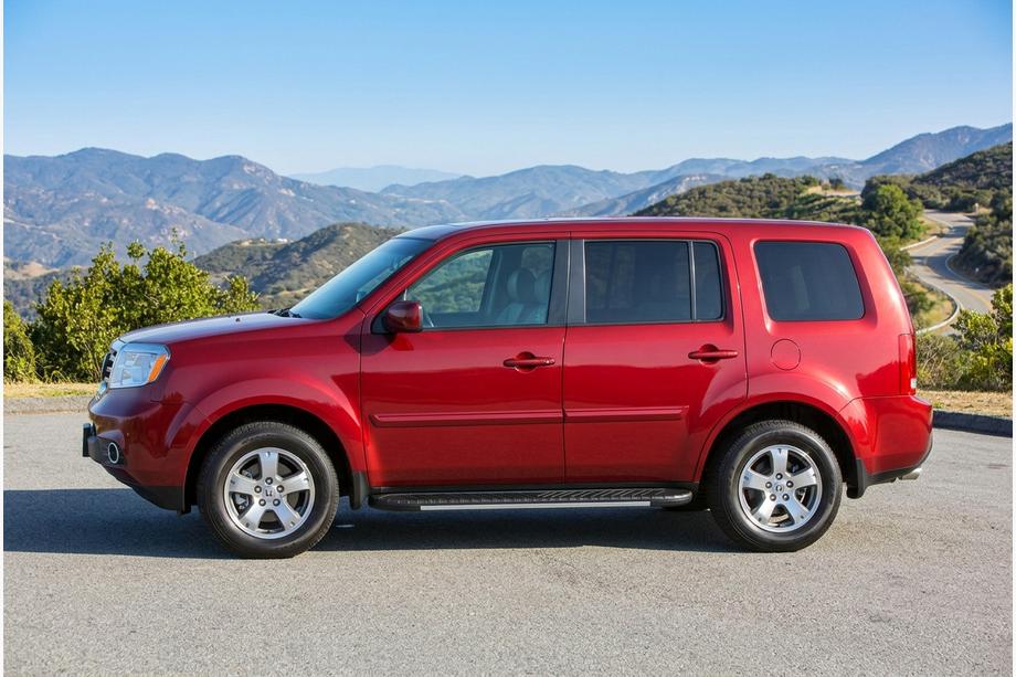 Honda Pilot 2008-2015 гг. Боковые пороги Bosphorus Grey (2 шт., алюминий) Image