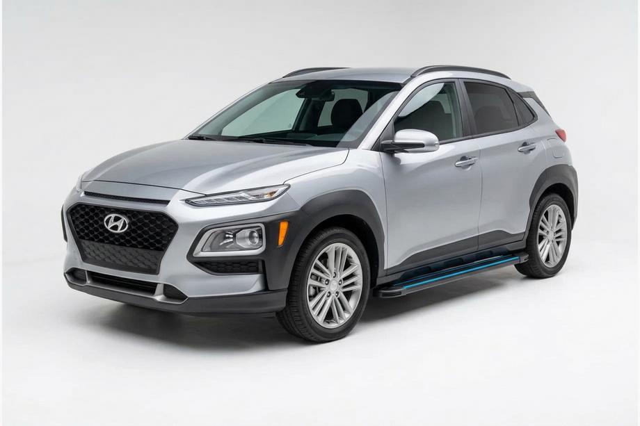 Hyundai Kona 2017-2023 гг. Боковые Подножки Maya Blue (2 шт., Алюминий) Фото 1