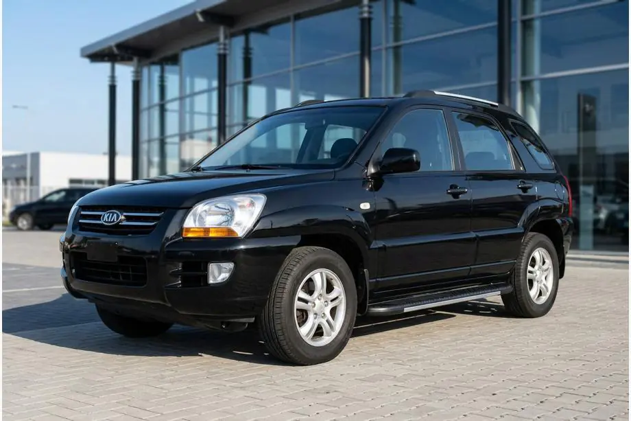 Kia Sportage 2004-2010 гг. Боковые пороги Bosphorus Grey (2 шт., алюминий) Фото 1