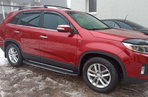 Kia Sorento II XM 2009-2014 гг. Боковые пороги Bosphorus Grey (2 шт., алюминий) фото 8