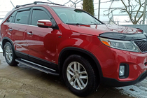 Kia Sorento II XM 2009-2014 гг. Боковые пороги Bosphorus Grey (2 шт., алюминий) фото 10