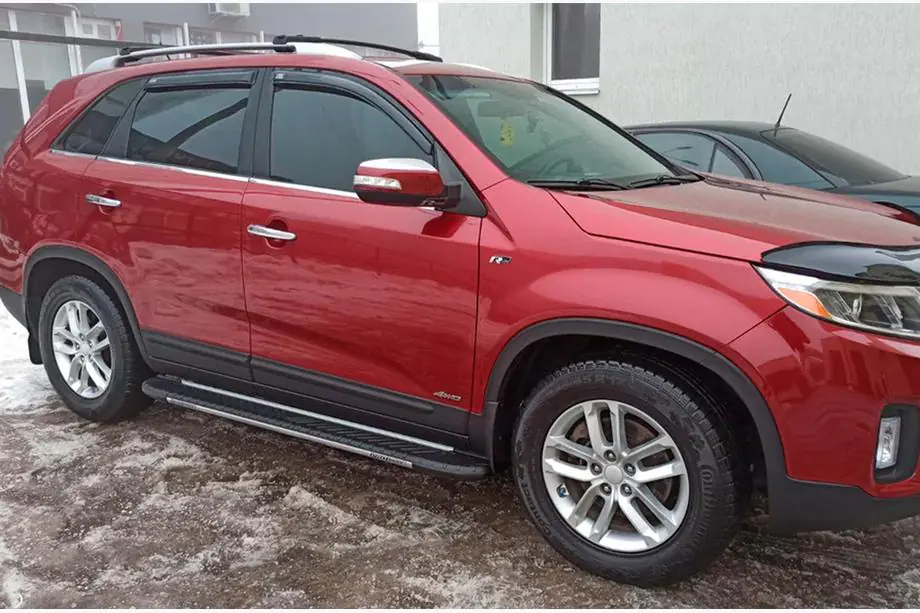 Kia Sorento II XM 2009-2014 гг. Боковые пороги Bosphorus Grey (2 шт., алюминий) Фото 8