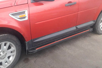 Land Rover Freelander II 2006–2014 гг. Боковые Подножки Maya Red (2 шт., Алюминий) фото 1