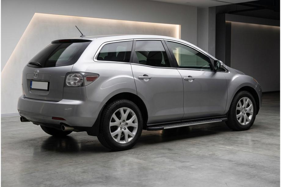 Mazda CX-7 2006-2012 гг. Боковые пороги Bosphorus Grey (2 шт., алюминий) Image