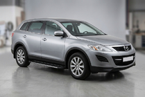 Mazda CX-9 2007-2016 гг. Боковые пороги Bosphorus Grey (2 шт., алюминий) фото 1