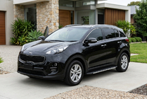 Kia Sportage 2015-2021 гг. Боковые пороги Bosphorus Grey (2 шт., алюминий) фото 1