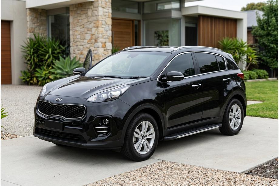 Kia Sportage 2015-2021 гг. Боковые пороги Bosphorus Grey (2 шт., алюминий) Image