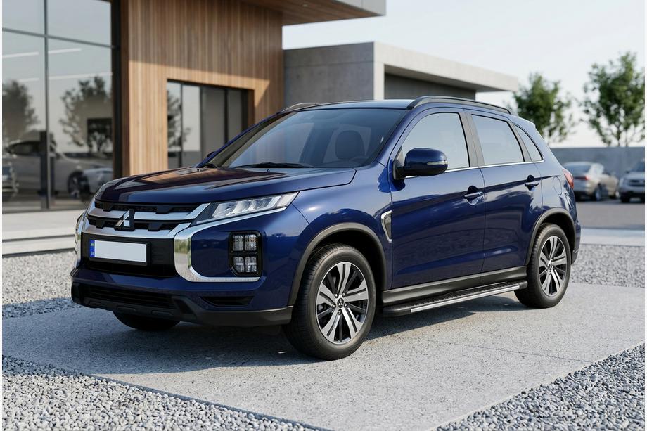 Mitsubishi ASX 2010-2023 гг. Боковые пороги Bosphorus Grey (2 шт., алюминий) Фото 2