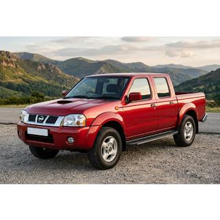 Боковые пороги Bosphorus Grey (2 шт., алюминий) Nissan NP300 1999-2015 гг. фото 1