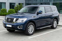 Nissan Patrol Y62 2010-2024 гг. Боковые пороги Bosphorus Grey (2 шт., алюминий) фото 1