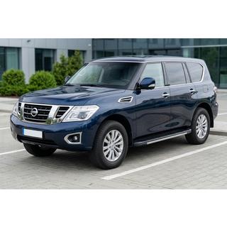 Боковые пороги Bosphorus Grey (2 шт., алюминий) Nissan Patrol Y62 2010-2024 гг. фото 1