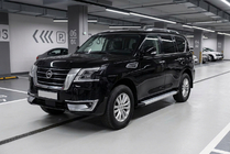 Nissan Patrol Y62 2010-2024 гг. Боковые Подножки Maya V2 (2 шт., Алюминий) фото 1