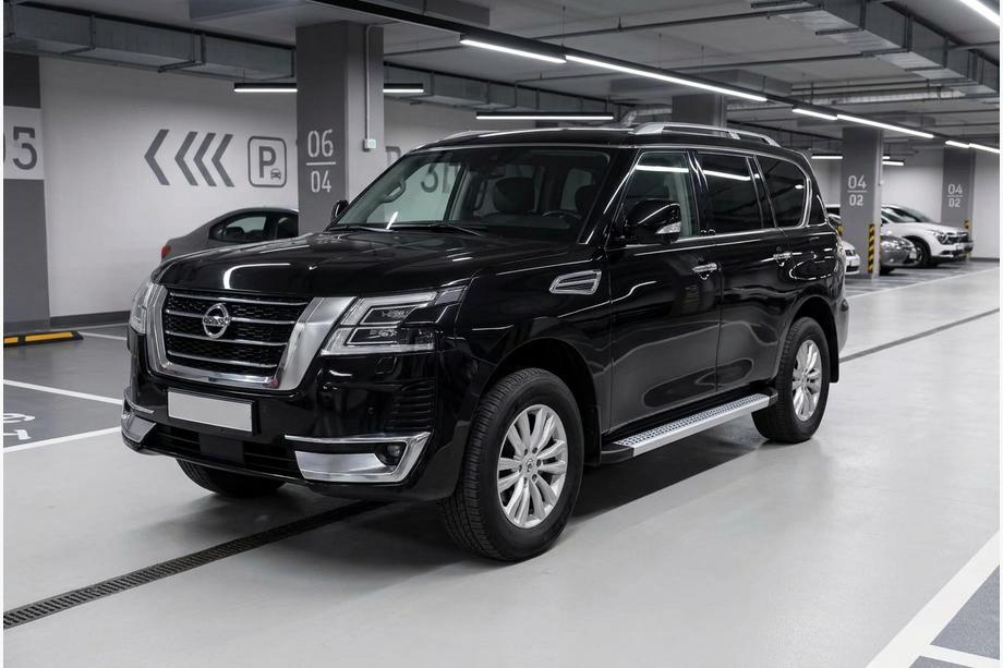 Nissan Patrol Y62 2010-2024 гг. Боковые Подножки Maya V2 (2 шт., Алюминий) Image