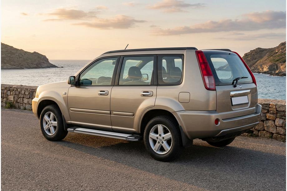 Nissan X-trail T30 2002-2007 гг. Боковые Подножки Rainbow (2 шт., Алюминий) Image