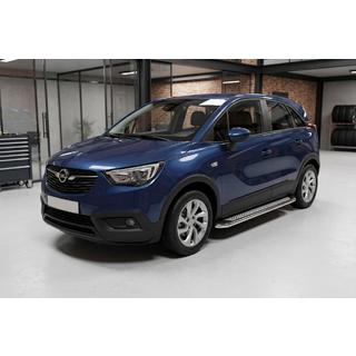 Боковые Подножки Maydos V2 (2 шт., Алюминий и Нержавейка) Opel Crossland X 2017-2024 гг. фото 1
