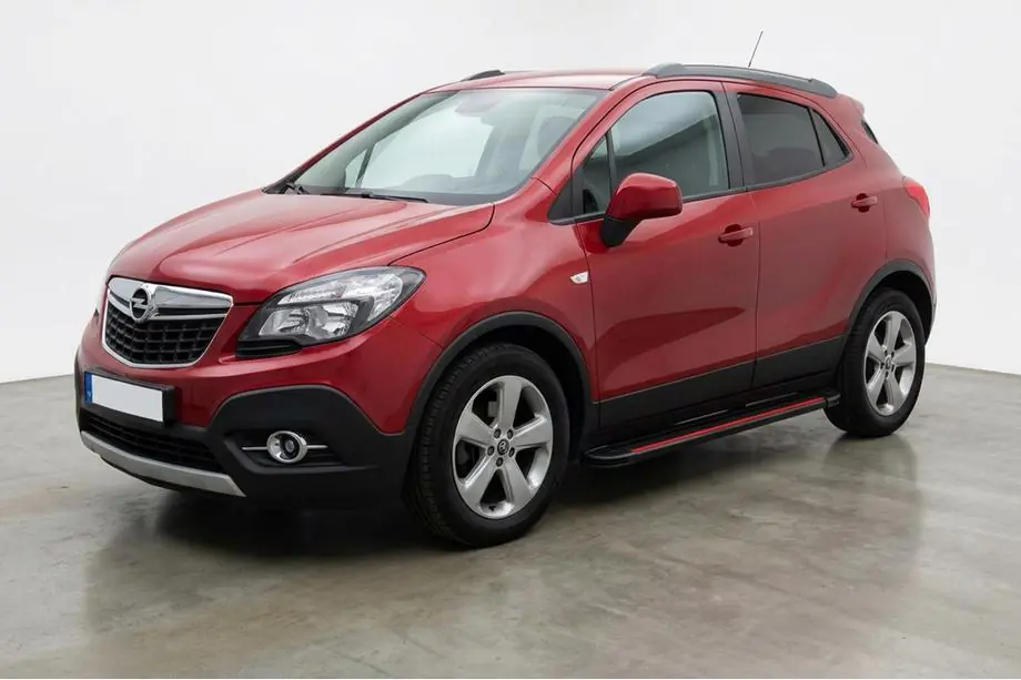 Opel Mokka 2012-2021 гг. Боковые Подножки Maya Red (2 шт., Алюминий) Image