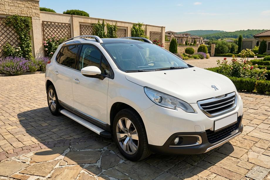 Peugeot 2008 2013-2019 гг. Боковые Подножки Maya V2 (2 шт., Алюминий) Image