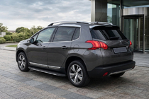 Peugeot 3008 2008-2016 гг. Боковые пороги Bosphorus Grey (2 шт., алюминий) 2014-2016 фото 1