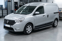 Renault Dokker 2013-2022 гг. Боковые пороги Bosphorus Grey (2 шт., алюминий) фото 1