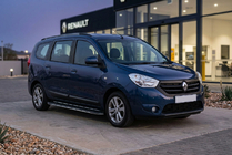 Renault Lodgy 2013-2022 гг. Боковые пороги Bosphorus Grey (2 шт., алюминий) фото 1