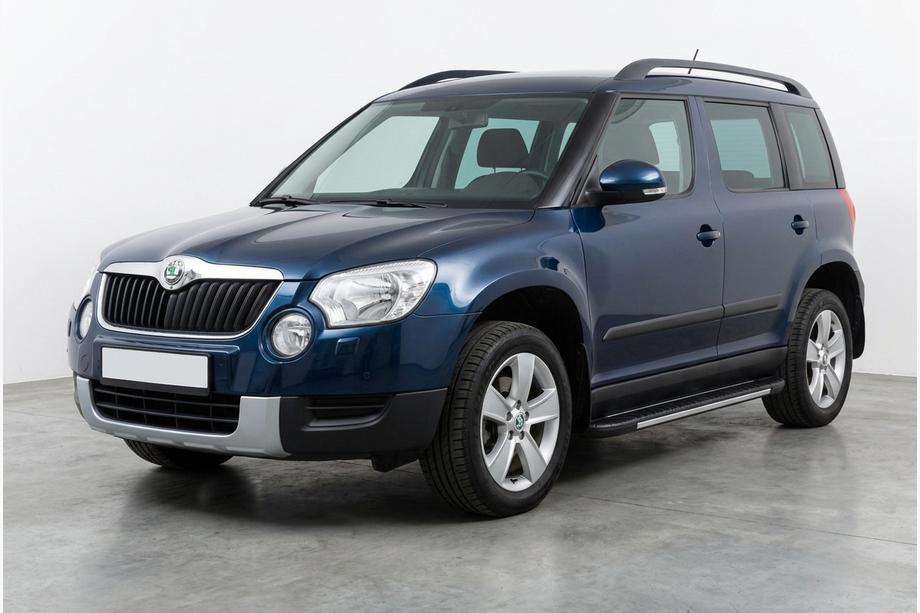 Skoda Yeti 2009-2017 гг. Боковые пороги Bosphorus Grey (2 шт., алюминий) Image