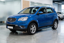 SsangYong Korando 2010-2019 гг. Боковые Подножки Maya Blue (2 шт., Алюминий) фото 1
