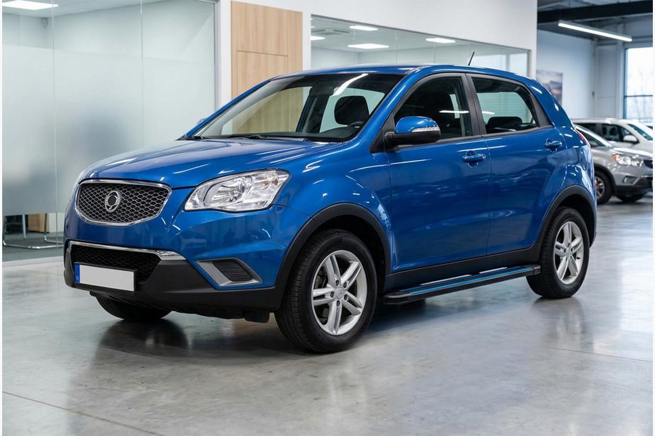 SsangYong Korando 2010-2019 гг. Боковые Подножки Maya Blue (2 шт., Алюминий) Image