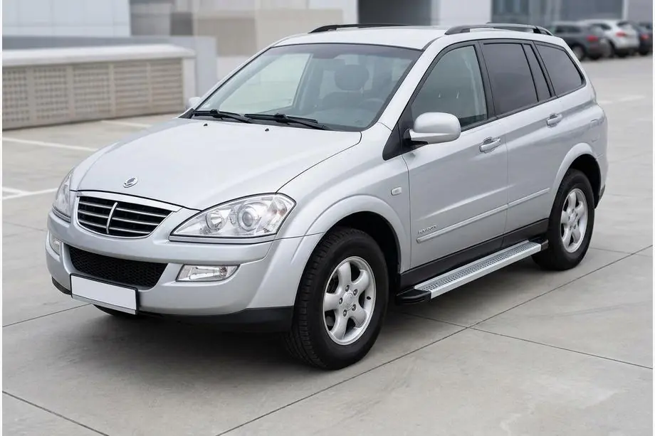SsangYong Kyron 2005-2014 гг. Боковые Подножки Maya V2 (2 шт., Алюминий) Image