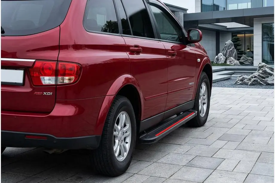 SsangYong Kyron 2005-2014 гг. Боковые Подножки Maya Red (2 шт., Алюминий) Фото 1