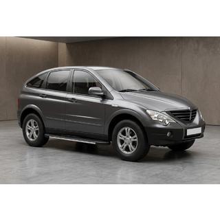 Боковые пороги Bosphorus Grey (2 шт., алюминий) SsangYong Action 2005-2018 гг. фото 1