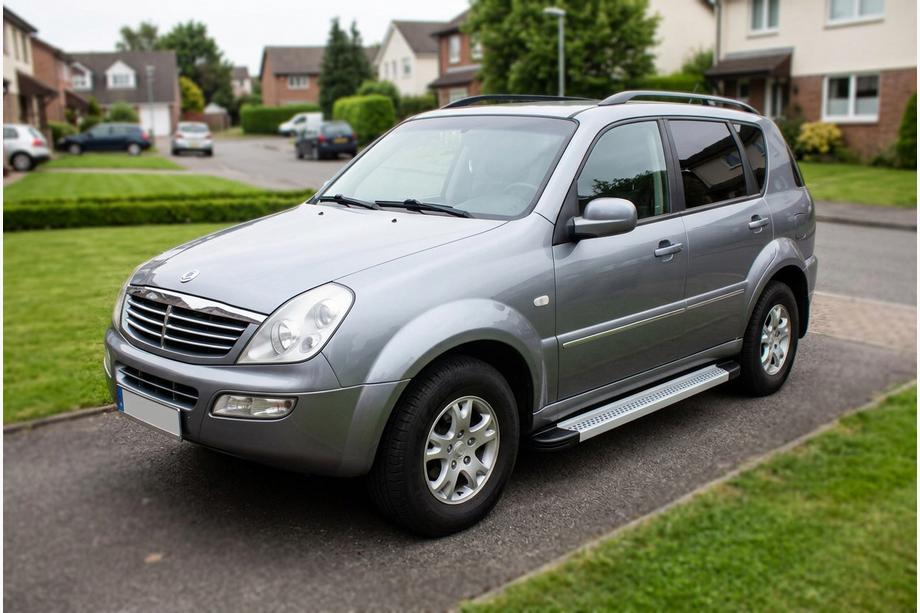 SsangYong Rexton I 2001-2017 гг. Боковые Подножки Maya V2 (2 шт., Алюминий) Image