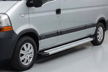 Renault Master 1998-2010 гг. Боковые Подножки Maya V2 (2 шт., Алюминий) фото 1