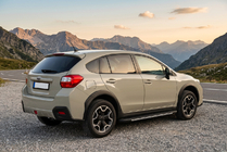 Subaru XV 2011-2017 гг. Боковые пороги Bosphorus Grey (2 шт., алюминий) фото 1