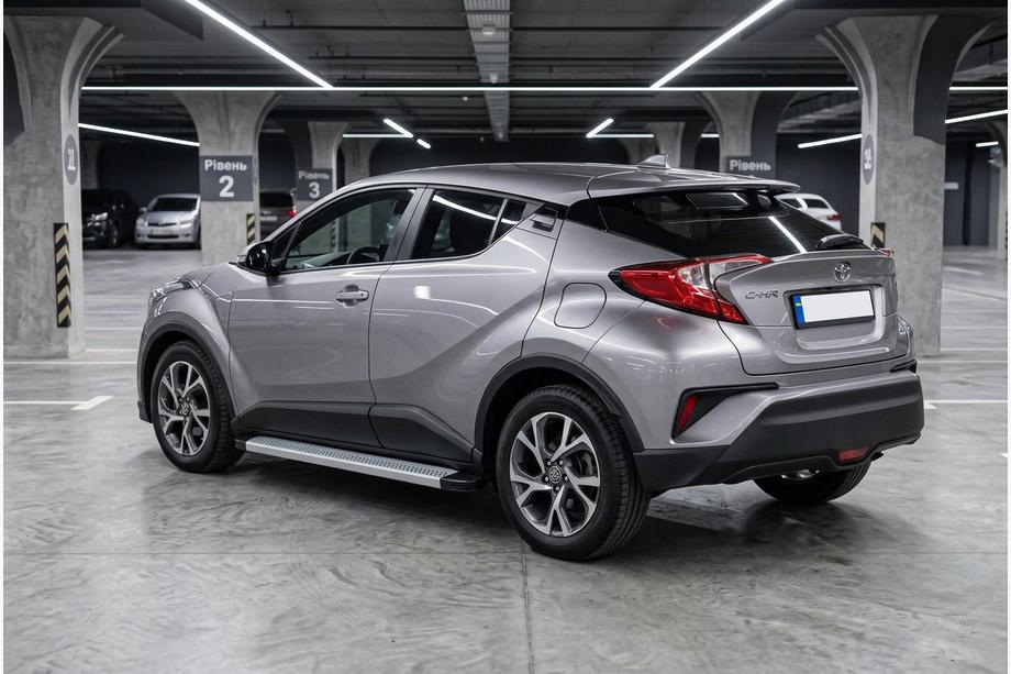 Toyota C-HR 2016-2023 гг. Боковые Подножки Maya V2 (2 шт., Алюминий) Фото 1