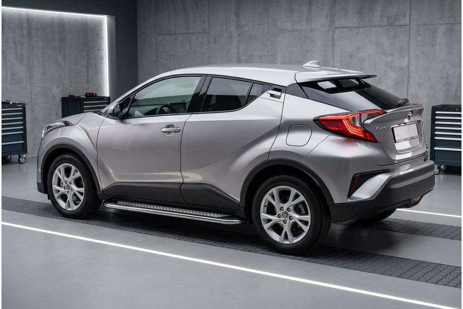 Toyota C-HR 2016-2023 гг. Боковые Подножки Maydos V2 (2 шт., Алюминий) Image