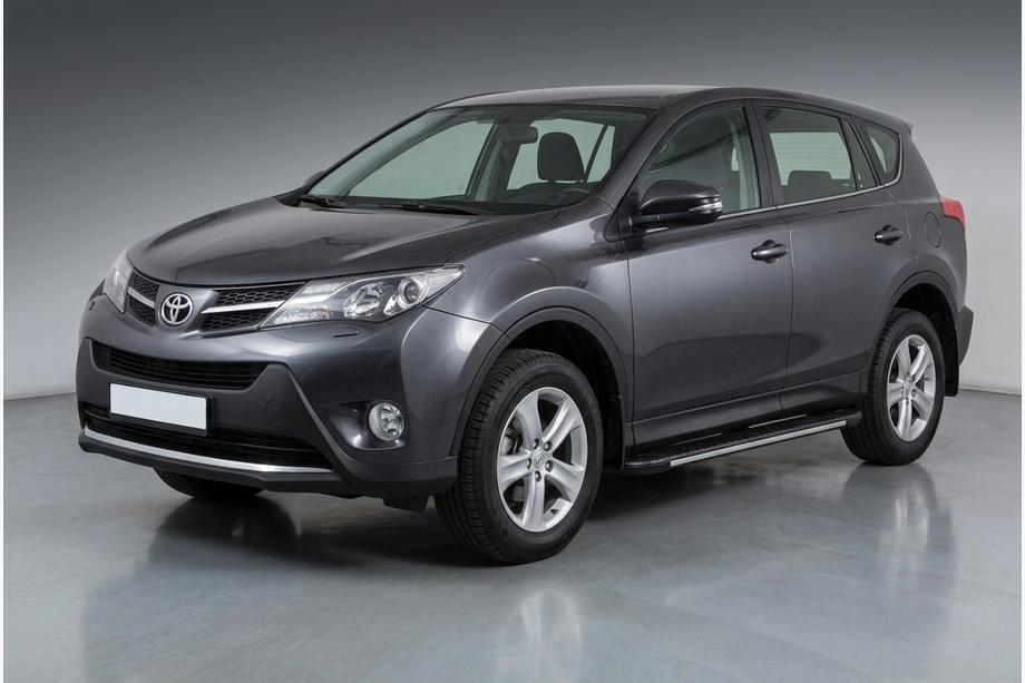 Toyota Rav 4 2013-2018 гг. Боковые пороги Bosphorus Grey (2 шт., алюминий) Image