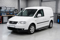 Volkswagen Caddy 2004-2010 гг. Боковые пороги Bosphorus Grey (2 шт., алюминий) фото 1