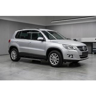 Боковые пороги Bosphorus Grey (2 шт., алюминий) Volkswagen Tiguan 2007-2016 гг. фото 1