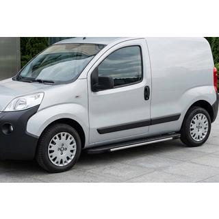 Боковые пороги Bosphorus Grey (2 шт., алюминий) Peugeot Bipper 2008-2017 гг. фото 1