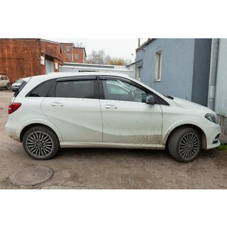 Ветровики на окна (4 шт, HIC) Mercedes B-class W246 2011-2018 гг. фото 3