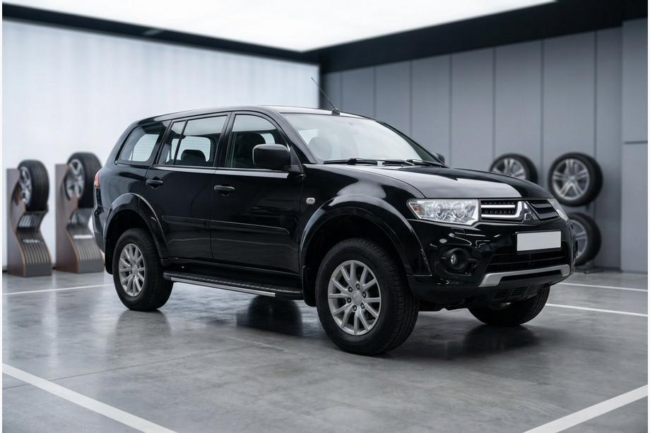 Mitsubishi Pajero Sport 2008-2015 гг. Боковые пороги Bosphorus Grey (2 шт., алюминий) Фото 1