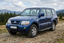 Mitsubishi Pajero Wagon III 1999-2006 гг. Боковые пороги Bosphorus Grey (2 шт., алюминий) фото 1
