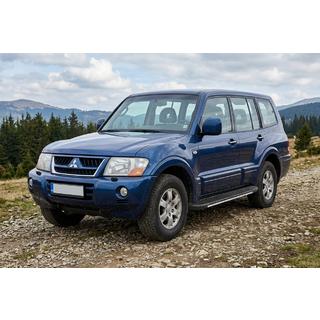 Боковые пороги Bosphorus Grey (2 шт., алюминий) Mitsubishi Pajero Wagon III 1999-2006 гг. фото 1