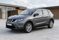 Nissan Qashqai 2014-2021 гг. Боковые пороги Bosphorus Grey (2 шт., алюминий) фото 1
