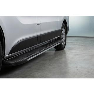 Боковые пороги Bosphorus Grey (2 шт., алюминий) Opel Vivaro 2015-2019 гг. фото 1