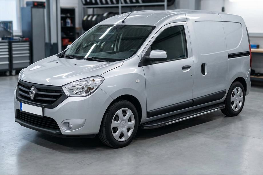 Dacia Dokker 2013-2022 гг. Боковые пороги Bosphorus Grey (2 шт., алюминий) Image