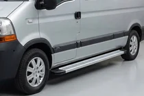 Opel Movano 2004-2010 гг. Боковые Подножки Maya V2 (2 шт., Алюминий) фото 1